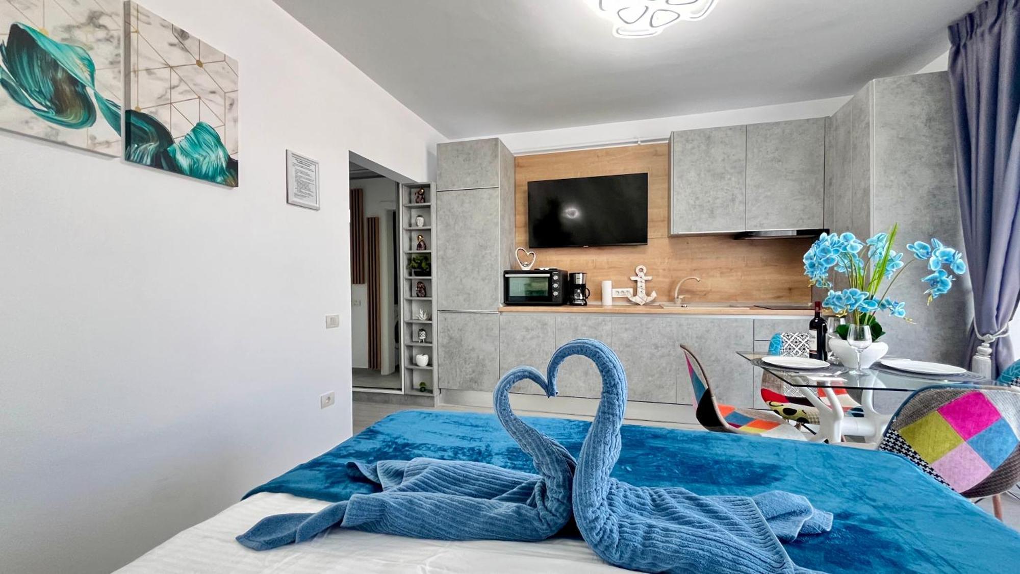 Cosmopolitan - Studio Pe Plaja Cu Vedere La Mare & Loc Parcare Gratis นาโวดาริ ภายนอก รูปภาพ